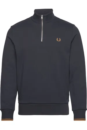 Fred Perry Half Zip Sweatshirt Tops Sweat-shirts & Hoodies Sweat-shirts Navy