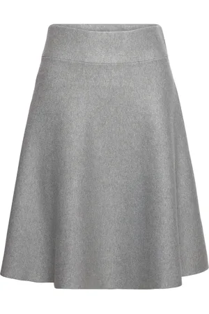 Culture Cuannemarie Skirt Polvipituinen Hame Grey
