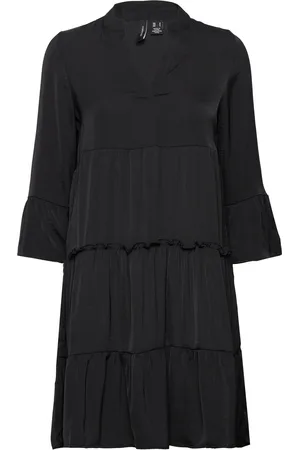 VERO MODA Vmkatrine 3/4 Short Dress Wvn Ga Lyhyt Mekko Black