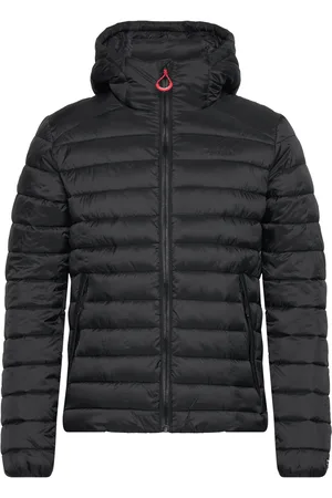 Superdry Hooded Fuji Sport Padded Jkt Vuorillinen Takki Topattu Takki Black