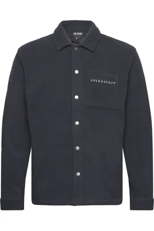 Lyle & Scott Embroidered Fleece Overshirt Tops Sweat-shirts & Hoodies Fleeces & Midlayers Navy