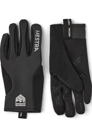 Hestra Runners All Weather - 5 Finger Dark Grey-7 Sport Gloves Finger Gloves Grey