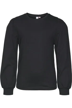 VERO MODA Vmkerry Ls O-Neck Top Jrs Girl Tops Sweat-shirts & Hoodies Sweat-shirts Black