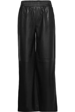 Dante 6 D6Baskerville Faux Pants Bottoms Trousers Leather Leggings-Housut Black