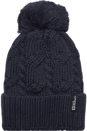 Jack Wolfskin Pompom Beanie Accessories Headwear Beanies Navy