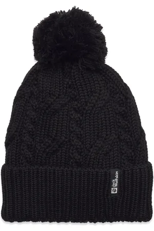 Jack Wolfskin Pompom Beanie Accessories Headwear Beanies Black