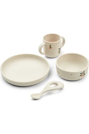 Liewood Vivi Printed Tableware Set Home Meal Time Dinner Sets Cream
