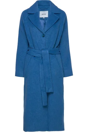 Minus Msgloria Wool Belted Coat Outerwear Coats Winter Coats Blue