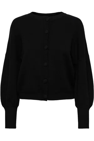Y.A.S Fonny Ls Knit Cardigan S. Noos Tops Knitwear Cardigans Black