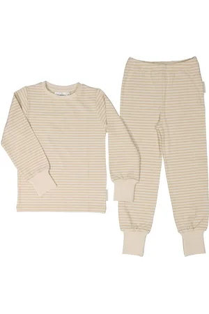 Geggamoja Two Pcs Pyjamas Classic Pyjamasetti Pyjama Beige