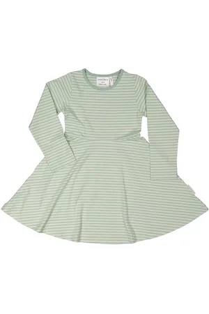 Geggamoja Flared Dress L.s Classic Dresses & Skirts Dresses Casual Dresses Long-sleeved Casual Dresses Green
