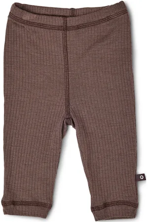 Smallstuff Legging, Rose Brown Drop Needle, Merino Wool Bottoms Leggings Brown