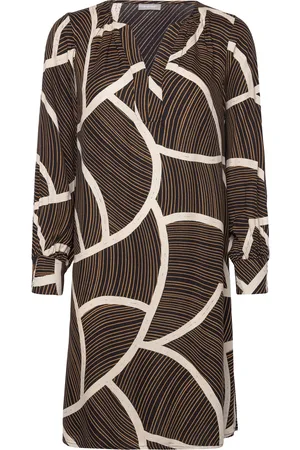 FRANSA Frgita Dr 2 Polvipituinen Mekko Brown