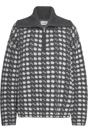 Holzweiler Cass Knit Sweater Tops Knitwear Jumpers Grey