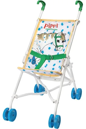 Pippi Langstrømpe Pippi Dockvagn Sulky Toys Dolls & Accessories Doll Trolleys Multi/patterned