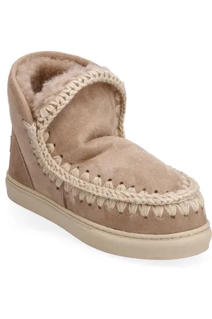 Mou Eskimo Sneaker Shoes Boots Ankle Boots Ankle Boots Flat Heel Beige