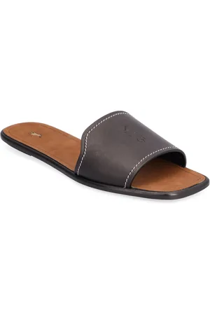 Ralph Lauren Vachetta Leather Slide Sandal Matalapohjaiset Sandaalit Black