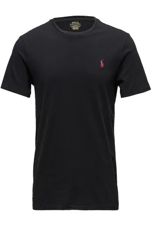 Ralph Lauren Custom Slim Fit Jersey Crewneck T-Shirt Tops T-shirts Short-sleeved Black