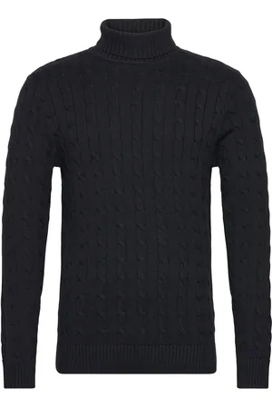 SELECTED Slhryan Structure Roll Neck W Tops Knitwear Turtlenecks Black