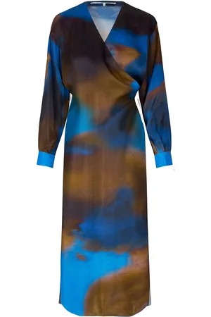 Second Female Haylen Wrap Dress Maksimekko Juhlamekko Brown