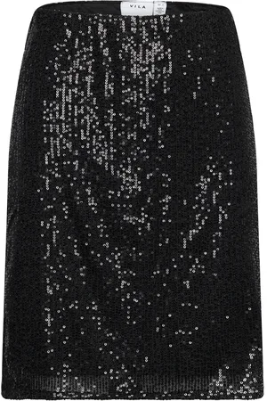 VILA Visparkling Hw Short Skirt/Ka Lyhyt Hame Black