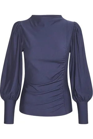 Gestuz Rifagz Puff Blouse Tops Blouses Long-sleeved Navy