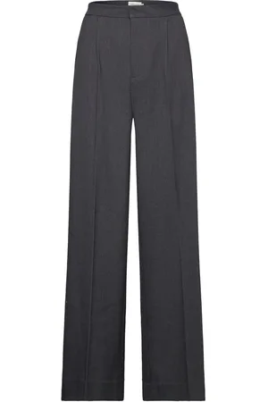 Copenhagen Muse Cmtailor-Pants Bottoms Trousers Wide Leg Grey
