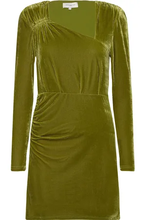 Copenhagen Muse Cmvelvet-Short-Dress Lyhyt Mekko Green