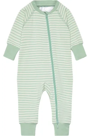 Geggamoja Two Way Zip - Pyjamas Classic Pyjama Sie Jumpsuit Haalari Green