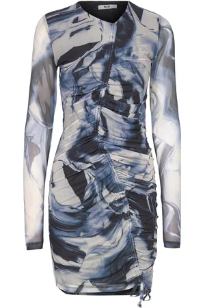 BZR Mela Draw Dress Lyhyt Mekko Blue