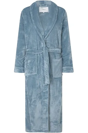 Rosemunde Long Fleece Robe Aamutakki Blue
