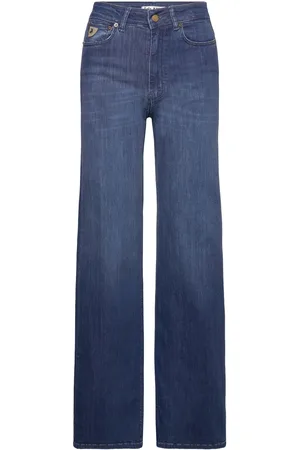 Lois Palazzo 5450 Leia Teal Bottoms Jeans Wide Blue
