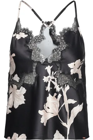 Hunkemöller Cami Lace Isla Flower Toppi Black