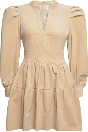 Creative Collective Isabella Corduroy Dress Lyhyt Mekko Beige
