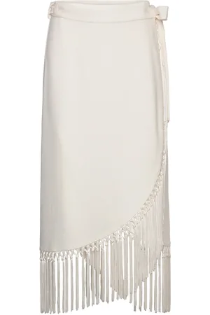 MAUD Ellie Skirt Polvipituinen Hame White