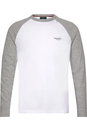 Superdry Essential Baseball Ls Top Tops T-shirts Long-sleeved White