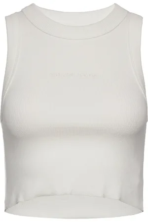 ABrand Heather Singlet Rcy White Sand Tops T-shirts & Tops Sleeveless White