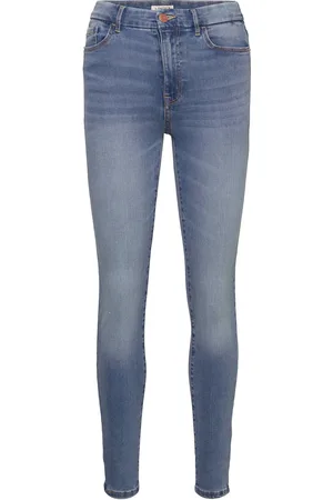 Lindex Denim Trousers Clara Blue Bottoms Jeans Slim Blue