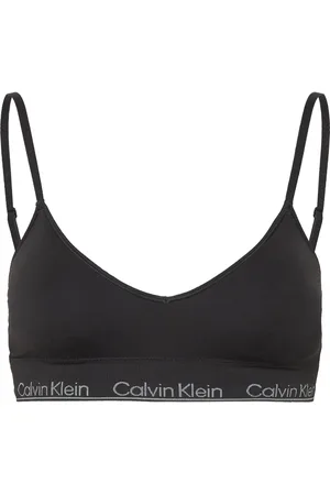 Calvin Klein Lght Lined Triangle Lingerie Bras & Tops Soft Bras Bralette Black