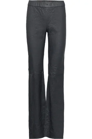 Zadig & Voltaire Pauline Cuir Froisse Bottoms Trousers Flared Black