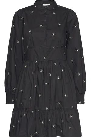 Norr Miluna Dress Polvipituinen Mekko Black