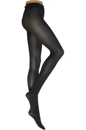 Wolford Cotton Rib Tights Lingerie Pantyhose & Leggings Black