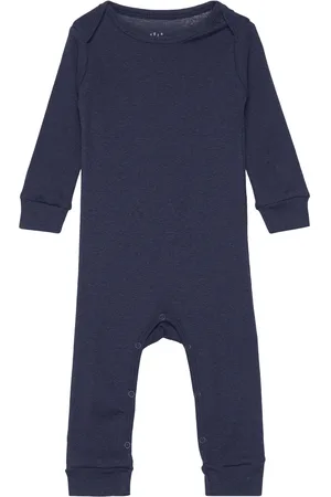Copenhagen Colors Melange Full Body Romper Pitkähihainen Body Navy