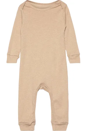 Copenhagen Colors Melange Full Body Romper Pitkähihainen Body Beige