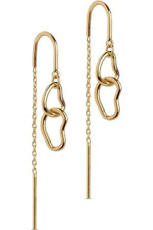 Enamel Organic Double Circle Earring Korvakoru Korut Gold