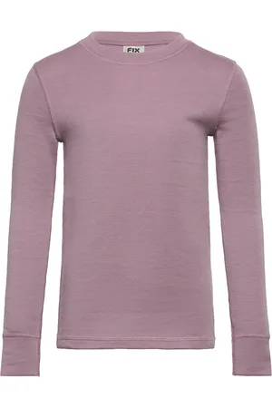 Lindex Top Merino Wool Solid Outerwear Base Layers Baselayer Tops Purple