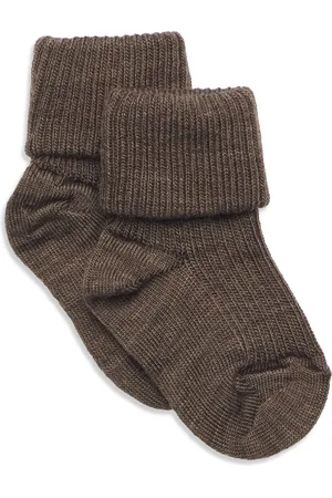 mp Denmark Wool Rib Baby Socks Socks & Tights Baby Socks Brown