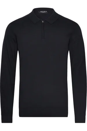 INDICODE Invimish Tops Polos Long-sleeved Black