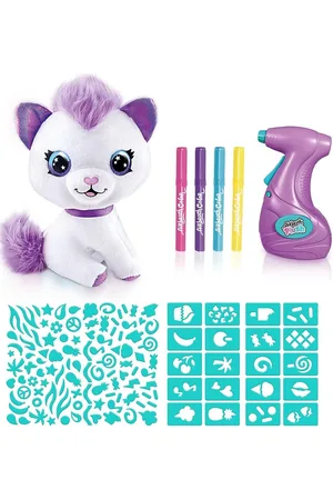 Airbrush Plush Kitty Toys Creativity Drawing & Crafts Craft Craft Sets Multi/patterned