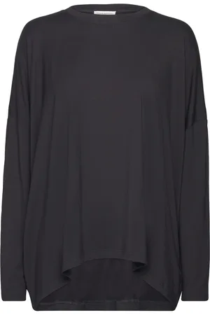 Movesgood Carro Black Tops T-shirts & Tops Long-sleeved Black